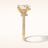 3 CT Heart Shaped Hidden Halo & Pave Moissanite Engagement Ring