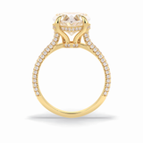 Heart Cut Hidden Halo & Pave Lab Grown Diamond Engagement Ring