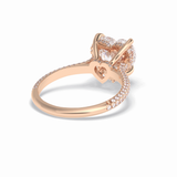 Heart Cut Hidden Halo & Pave Lab Grown Diamond Engagement Ring
