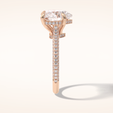 3 CT Heart Shaped Hidden Halo & Pave Moissanite Engagement Ring