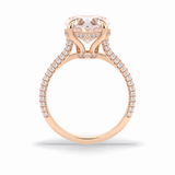 Heart Cut Hidden Halo & Pave Lab Grown Diamond Engagement Ring
