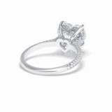 Heart Cut Hidden Halo & Pave Lab Grown Diamond Engagement Ring