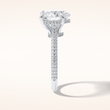 3 CT Heart Shaped Hidden Halo & Pave Moissanite Engagement Ring