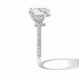 Heart Cut Hidden Halo & Pave Lab Grown Diamond Engagement Ring