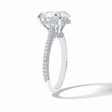 Heart Cut Hidden Halo & Pave Lab Grown Diamond Engagement Ring
