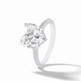 Heart Cut Hidden Halo & Pave Lab Grown Diamond Engagement Ring
