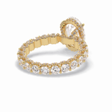 Oval Cut Hidden Halo & Pave Lab Grown Diamond Engagement Ring