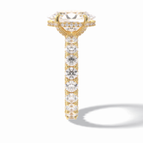 Oval Cut Hidden Halo & Pave Lab Grown Diamond Engagement Ring