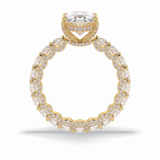 Oval Cut Hidden Halo & Pave Lab Grown Diamond Engagement Ring