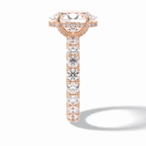 Oval Cut Hidden Halo & Pave Lab Grown Diamond Engagement Ring