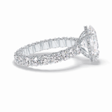 Oval Cut Hidden Halo & Pave Lab Grown Diamond Engagement Ring