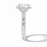 Oval Cut Hidden Halo & Pave Lab Grown Diamond Engagement Ring