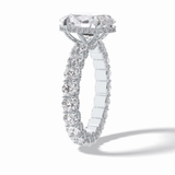 Oval Cut Hidden Halo & Pave Lab Grown Diamond Engagement Ring