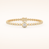3.04 TCW Round Moissanite Tennis Bracelet