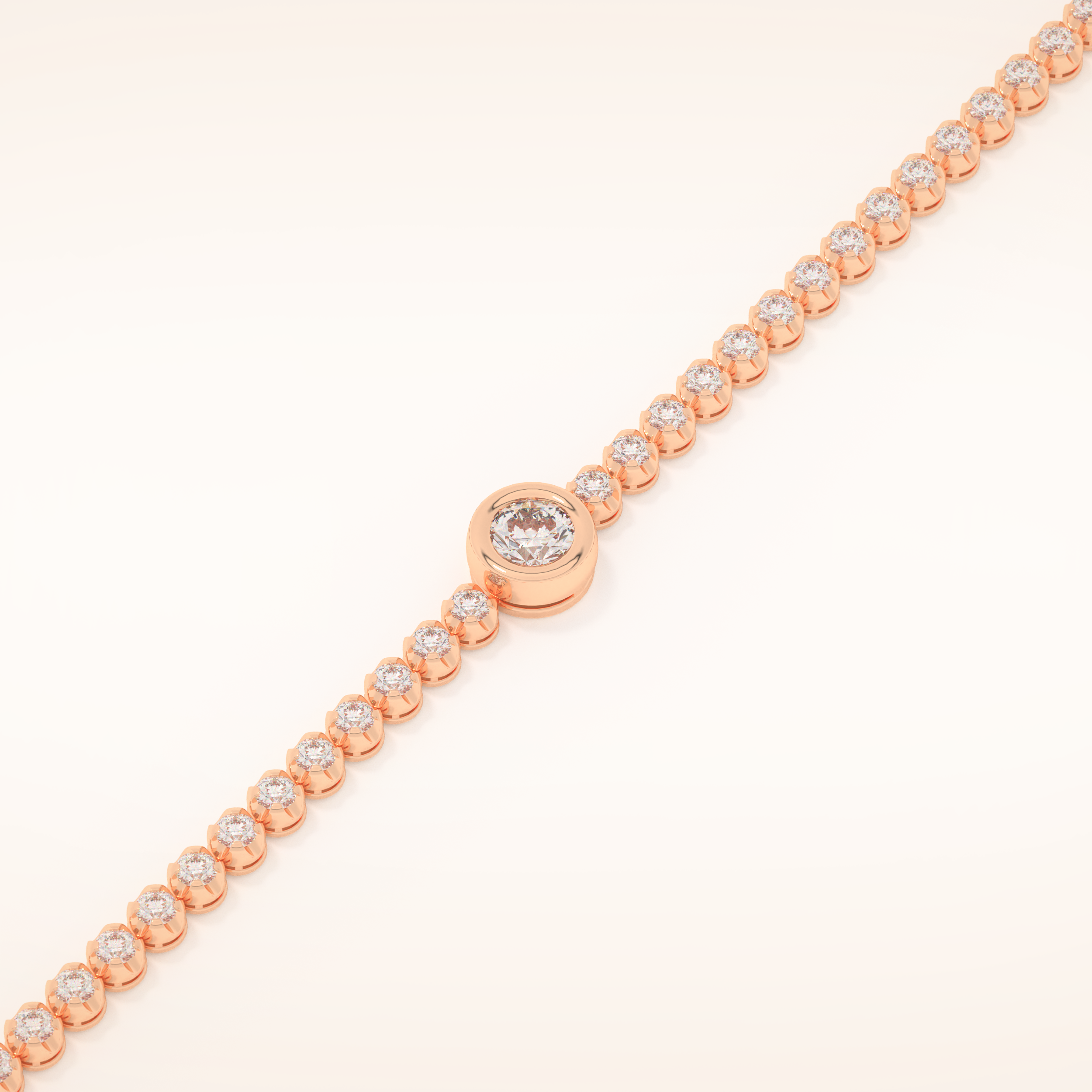 3.04 TCW Round Moissanite Tennis Bracelet