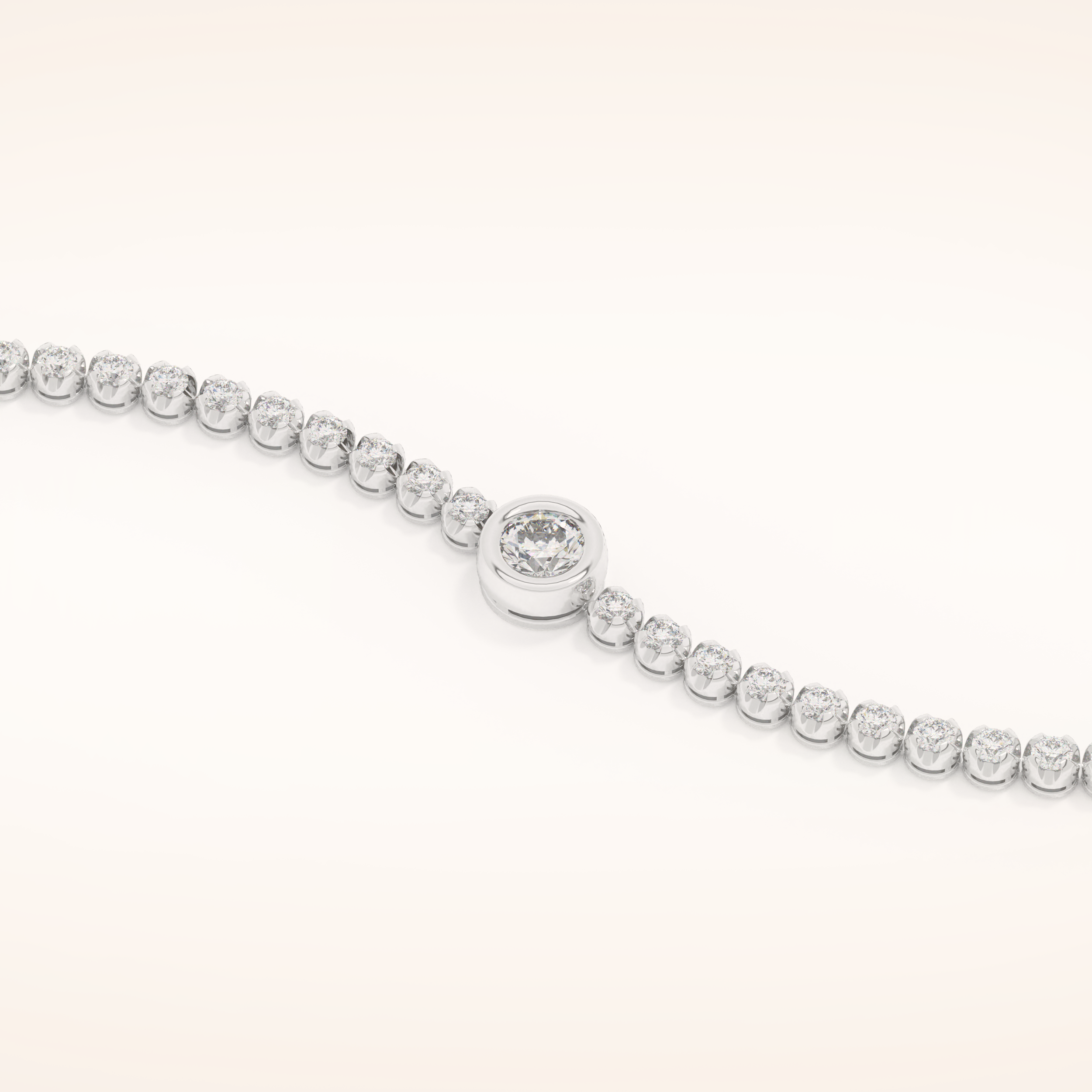 3.04 TCW Round Moissanite Tennis Bracelet