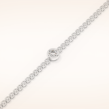 3.04 TCW Round Moissanite Tennis Bracelet