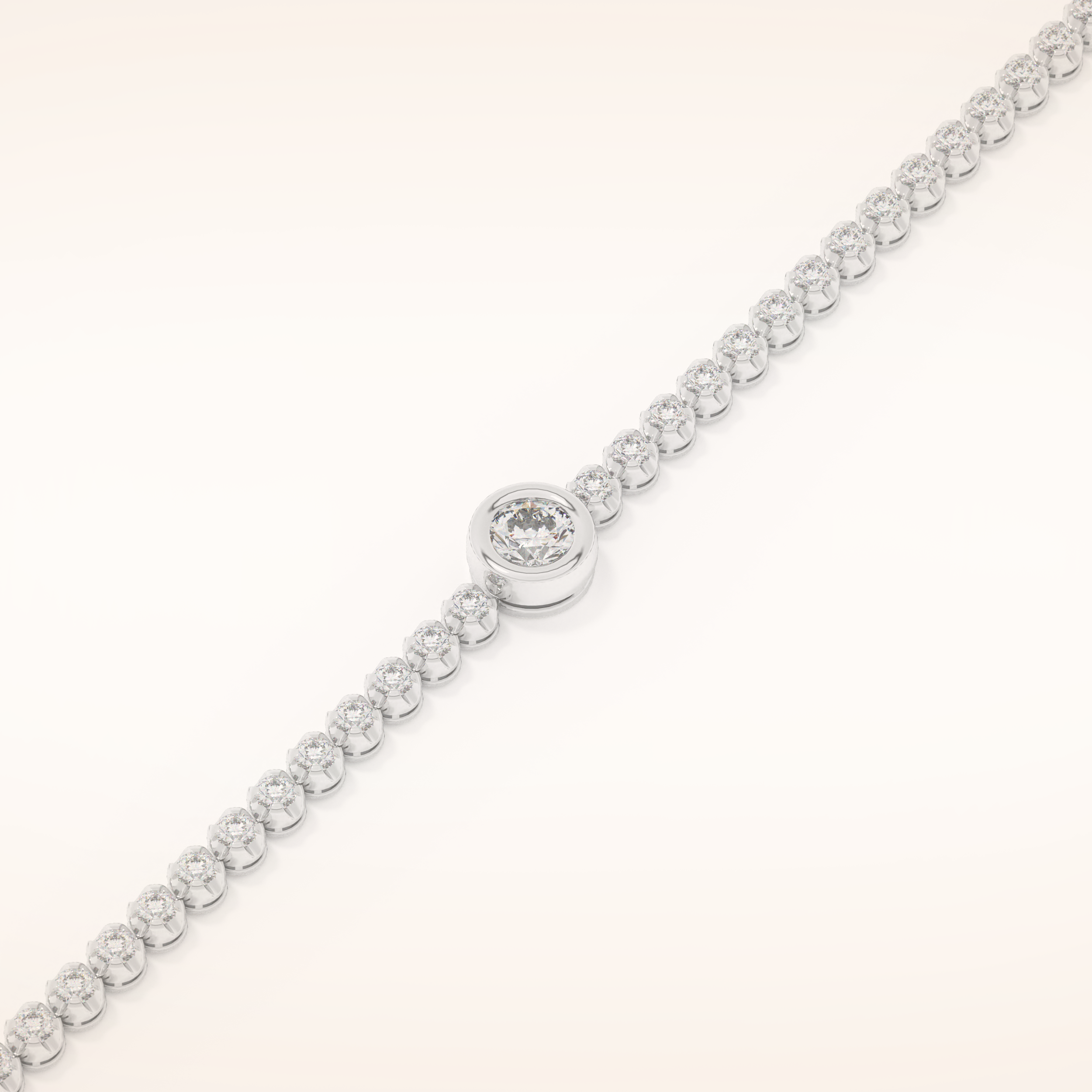 3.04 TCW Round Moissanite Tennis Bracelet