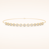 0.76 TCW Round Moissanite Tennis Bracelet