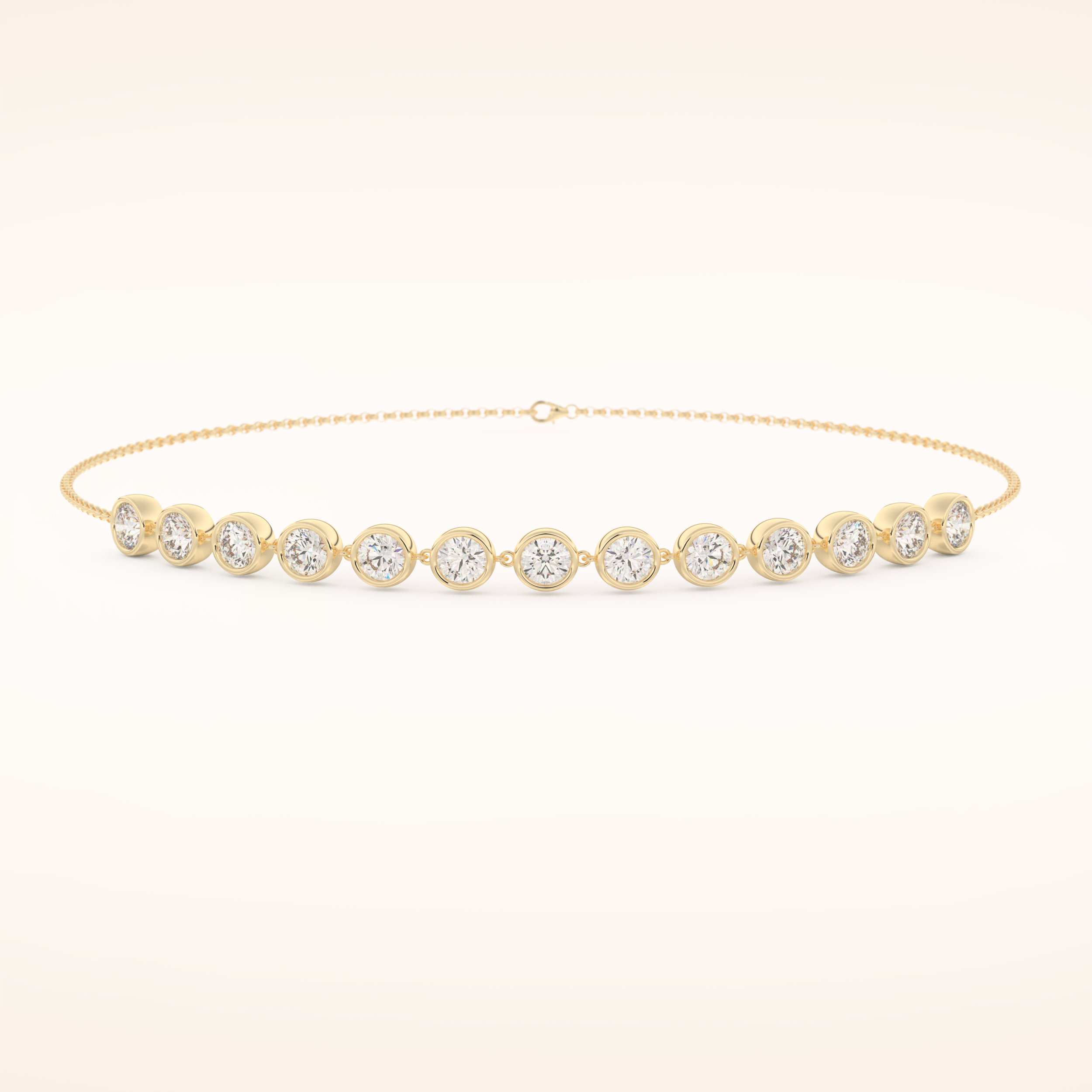 0.76 TCW Round Moissanite Tennis Bracelet