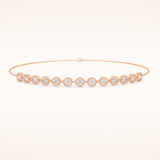0.76 TCW Round Moissanite Tennis Bracelet