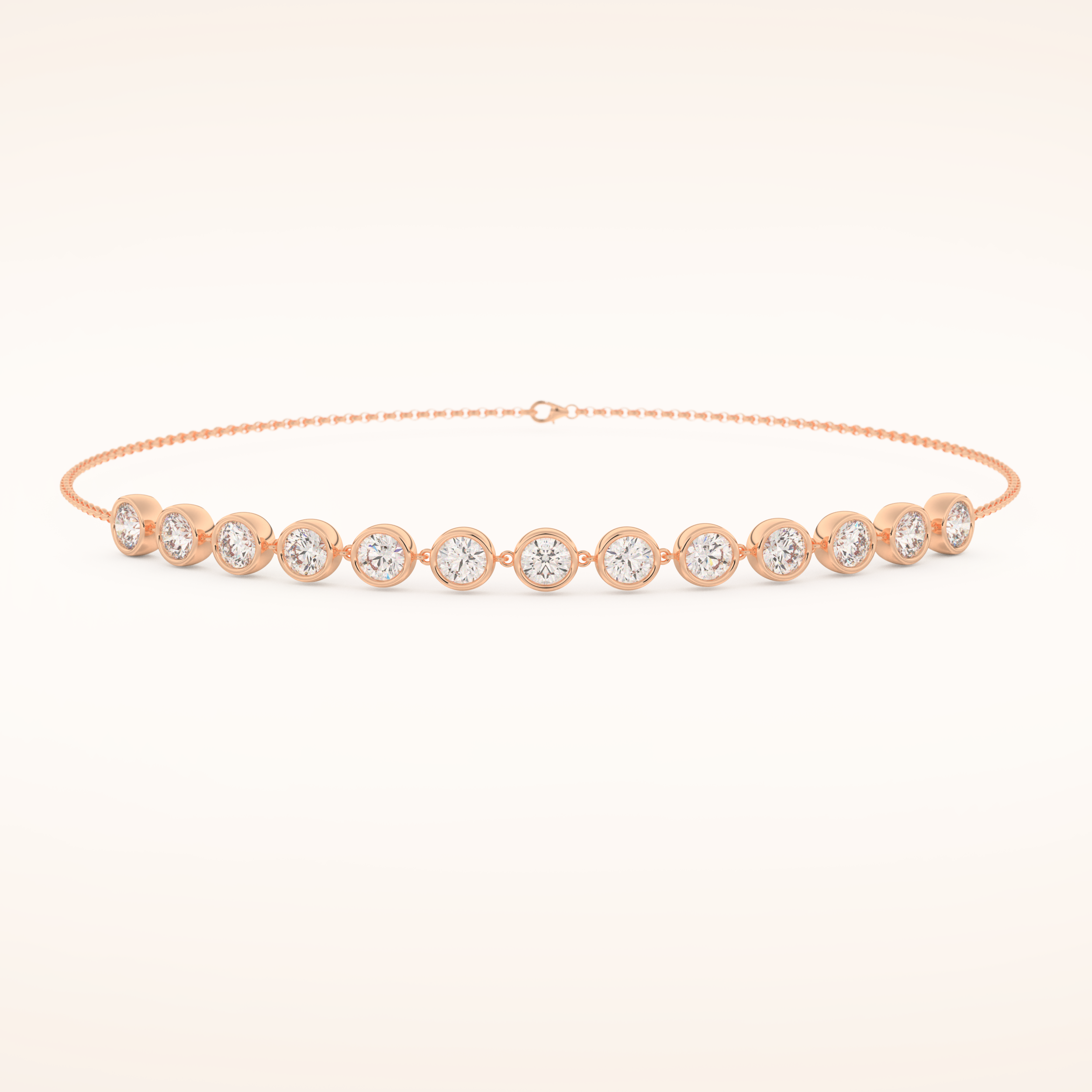 0.76 TCW Round Moissanite Tennis Bracelet