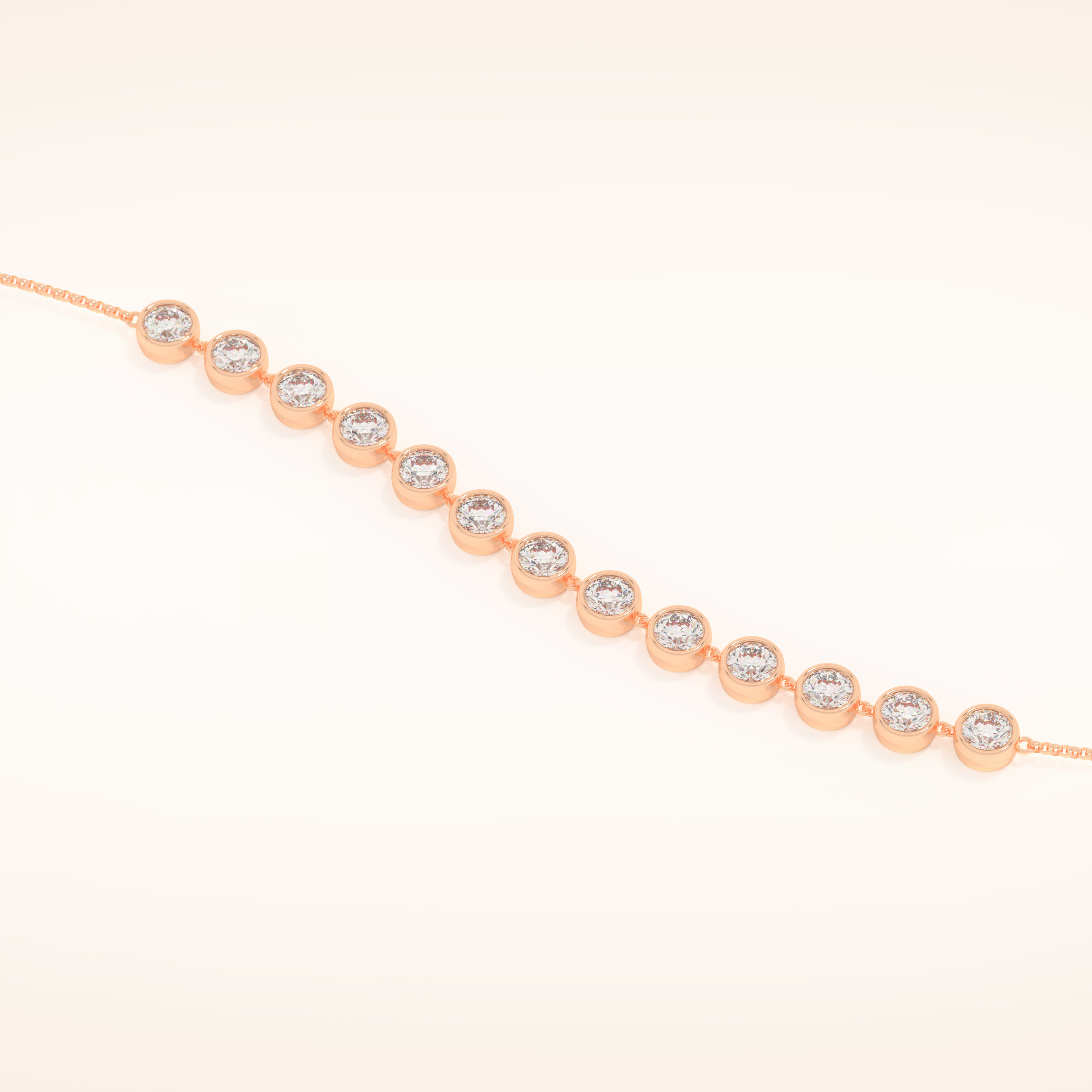 0.76 TCW Round Moissanite Tennis Bracelet