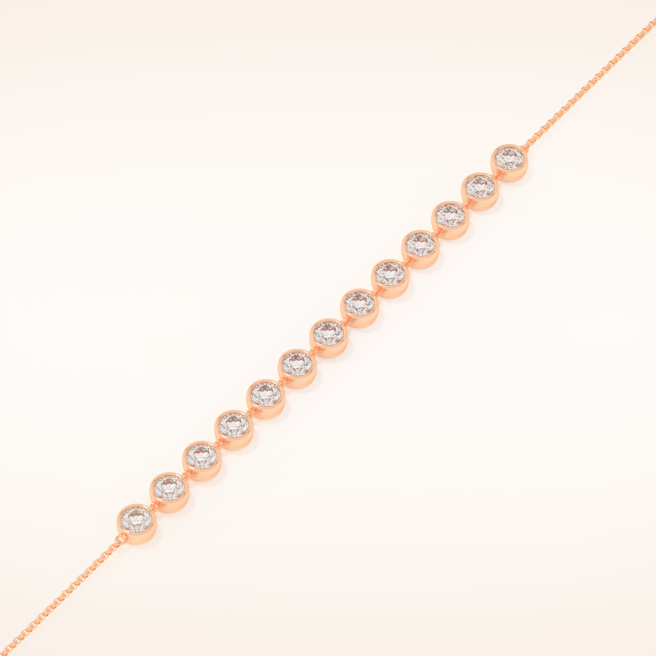 0.76 TCW Round Moissanite Tennis Bracelet