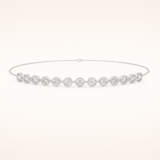 0.76 TCW Round Moissanite Tennis Bracelet