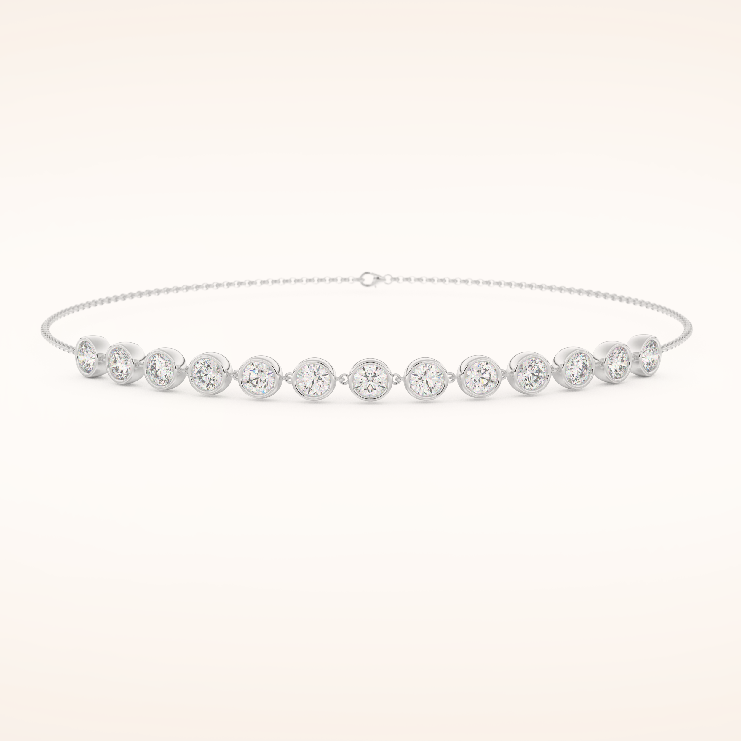 0.76 TCW Round Moissanite Tennis Bracelet