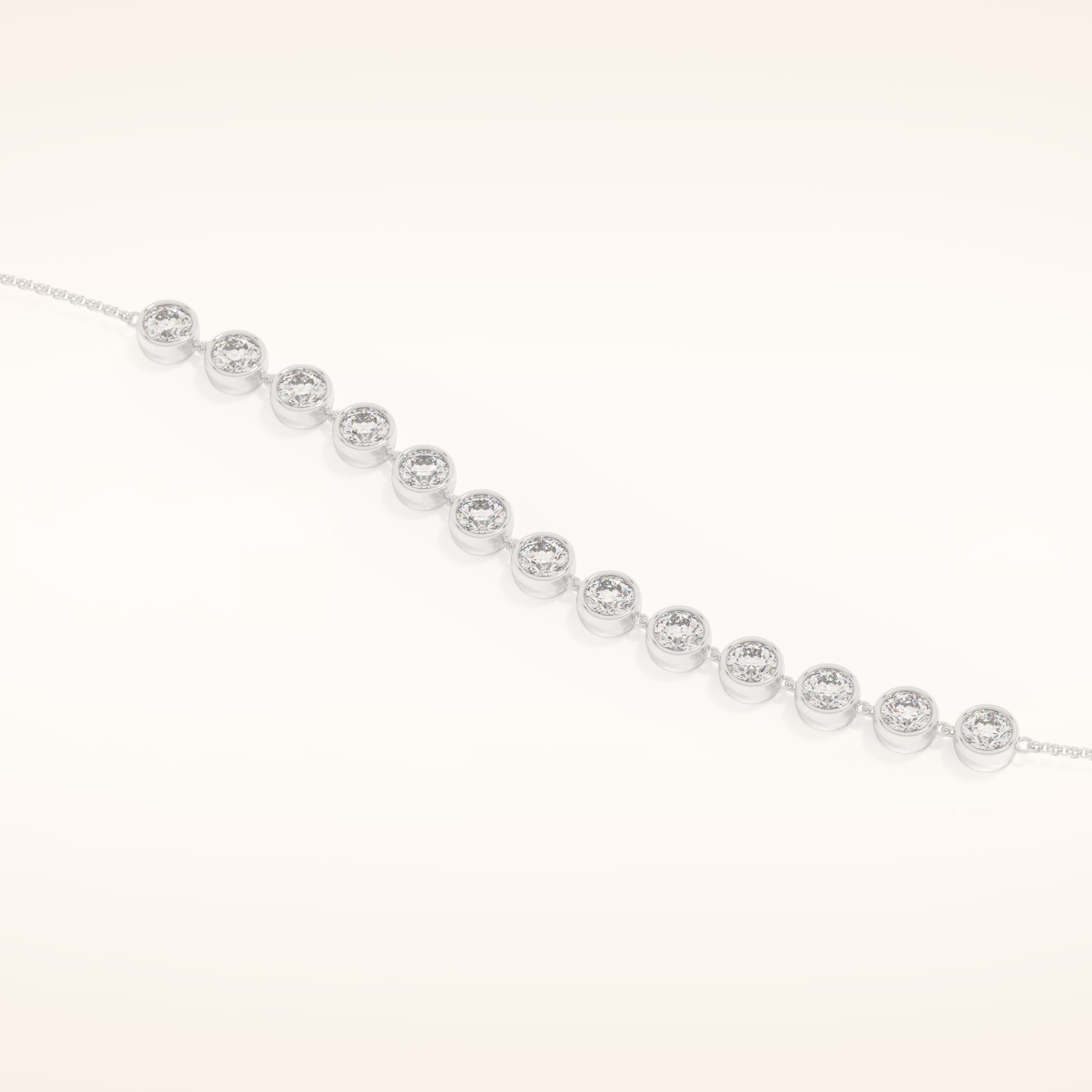 0.76 TCW Round Moissanite Tennis Bracelet