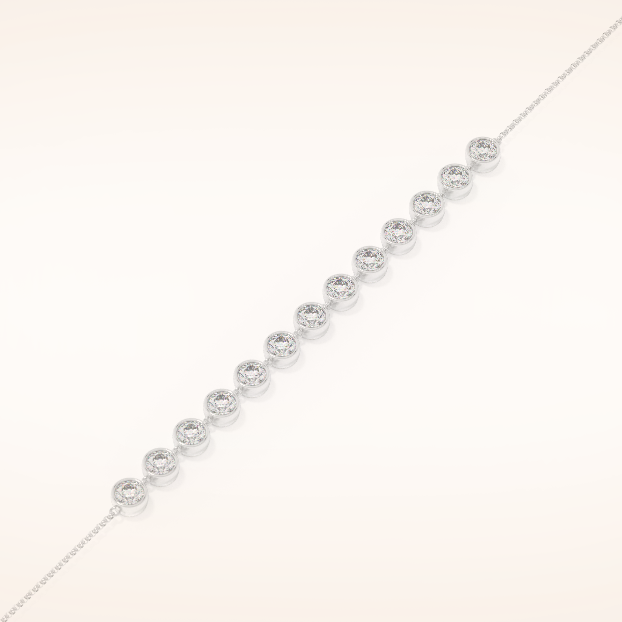 0.76 TCW Round Moissanite Tennis Bracelet