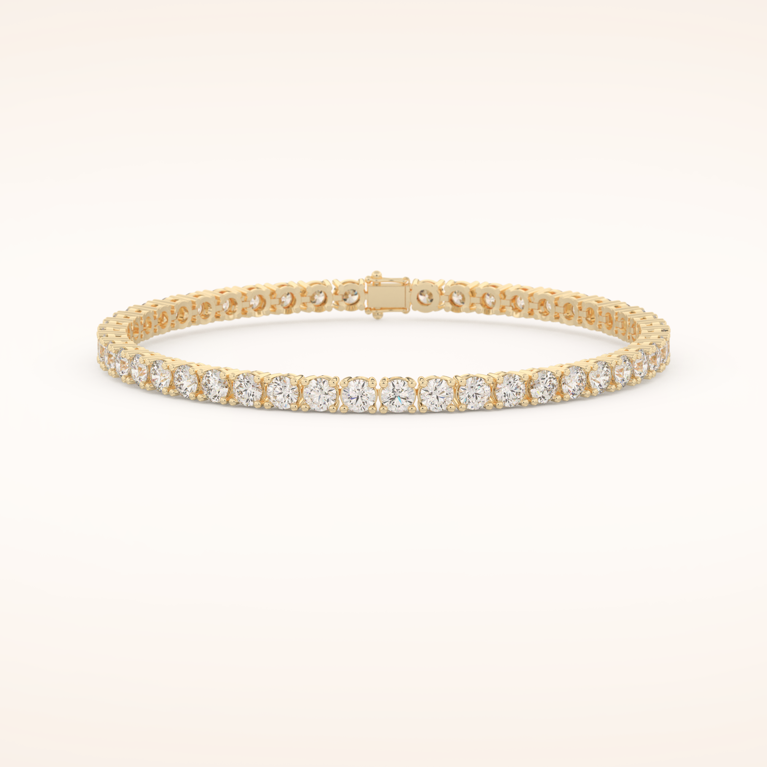 5.07 TCW Round Moissanite Tennis Bracelet