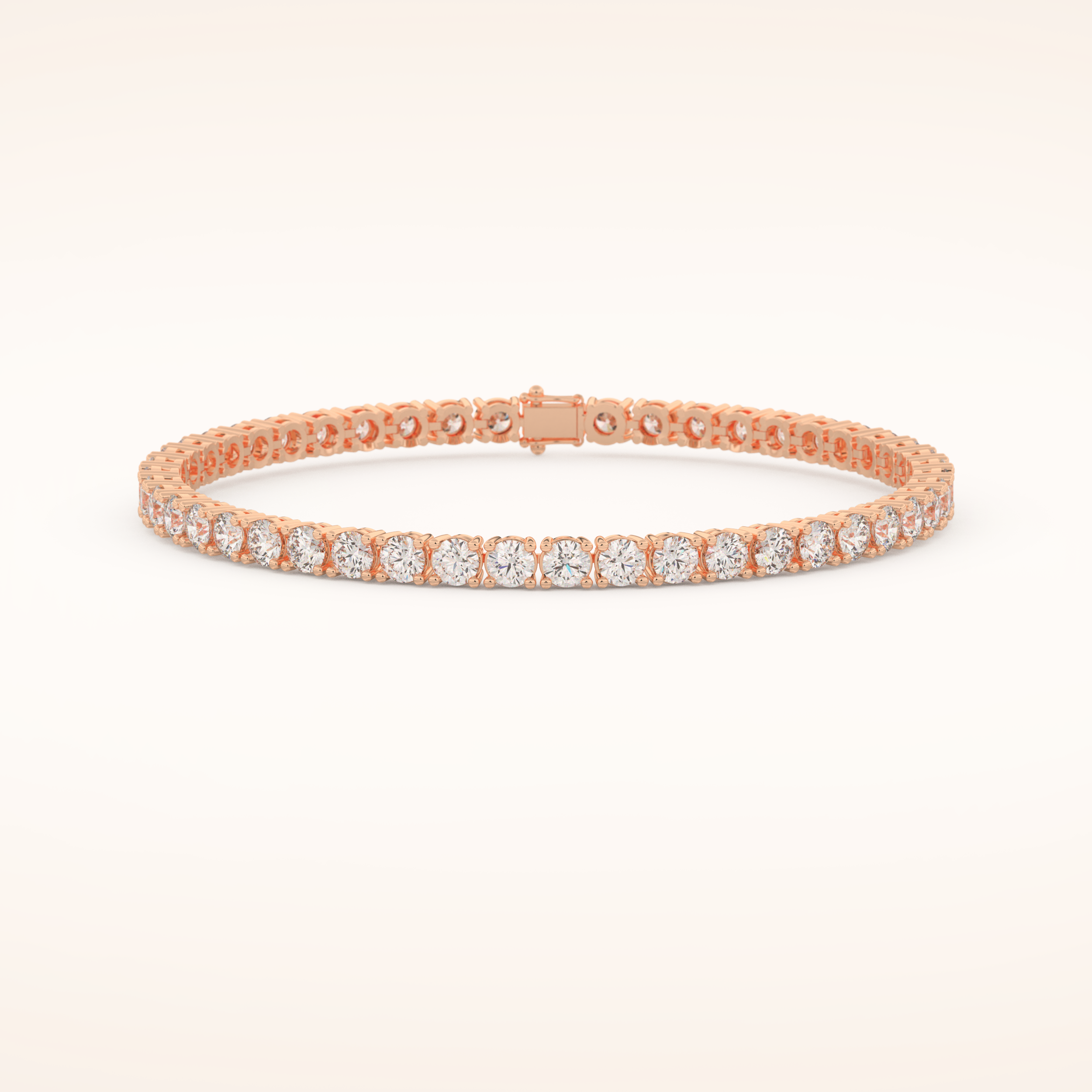 5.07 TCW Round Moissanite Tennis Bracelet