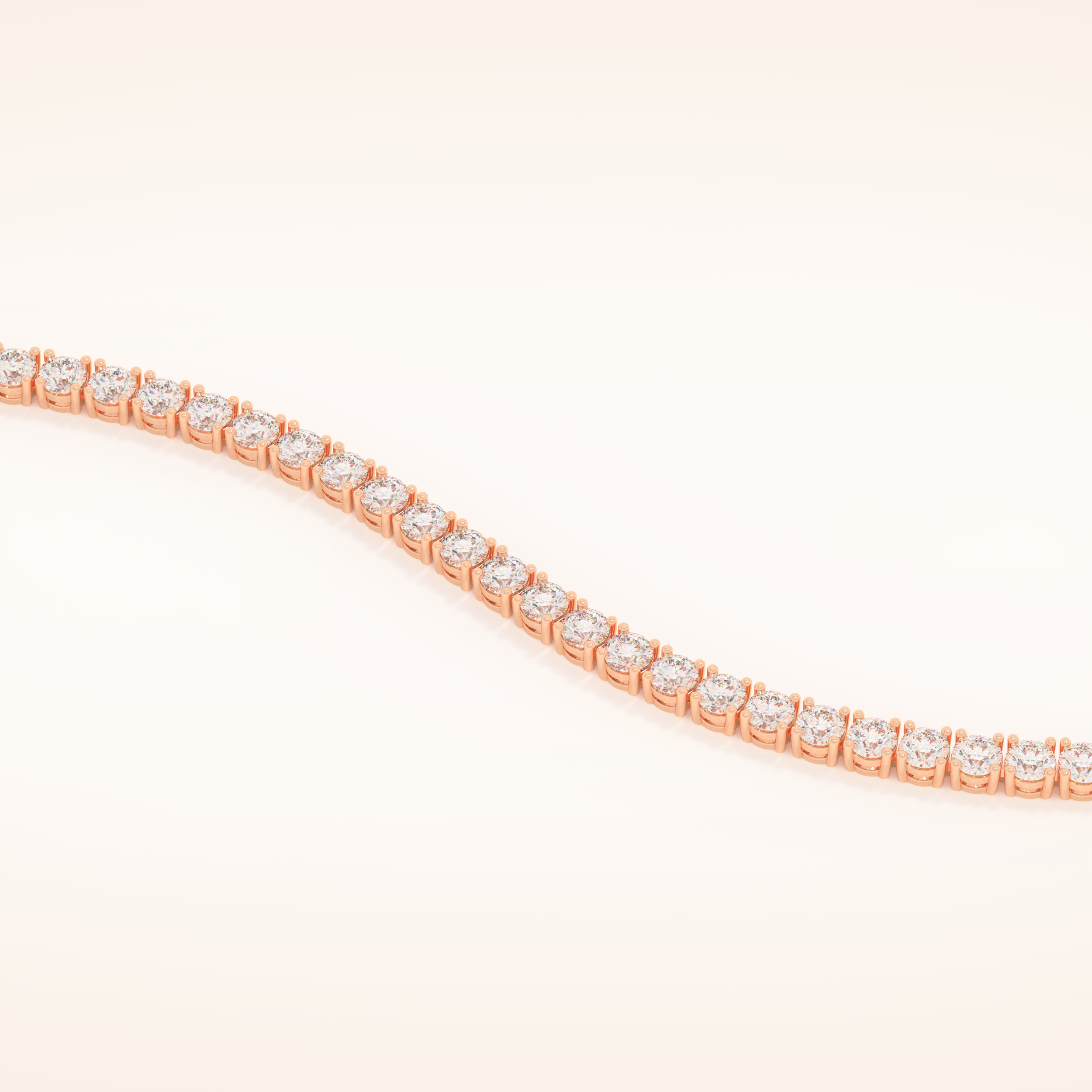 5.07 TCW Round Moissanite Tennis Bracelet