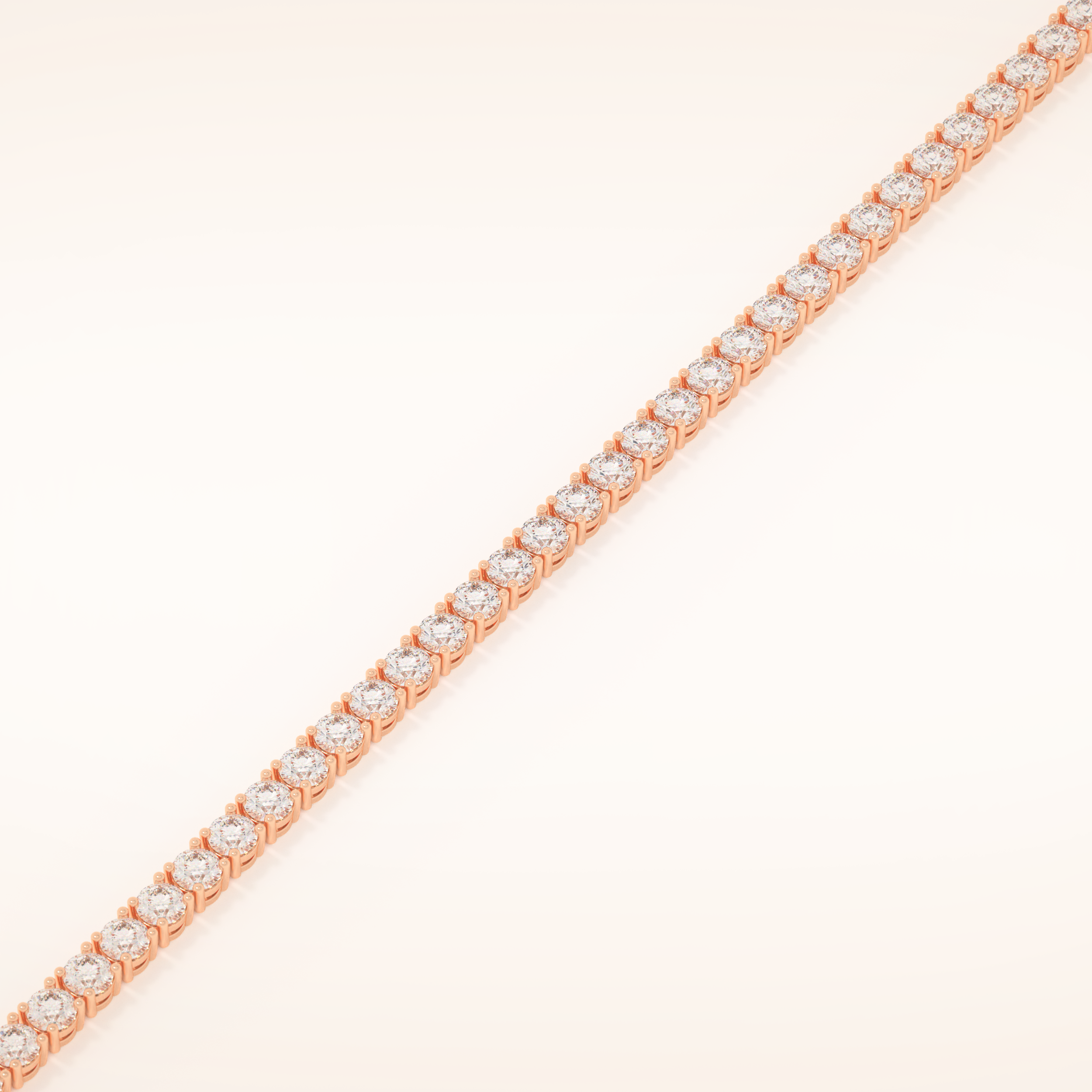 5.07 TCW Round Moissanite Tennis Bracelet