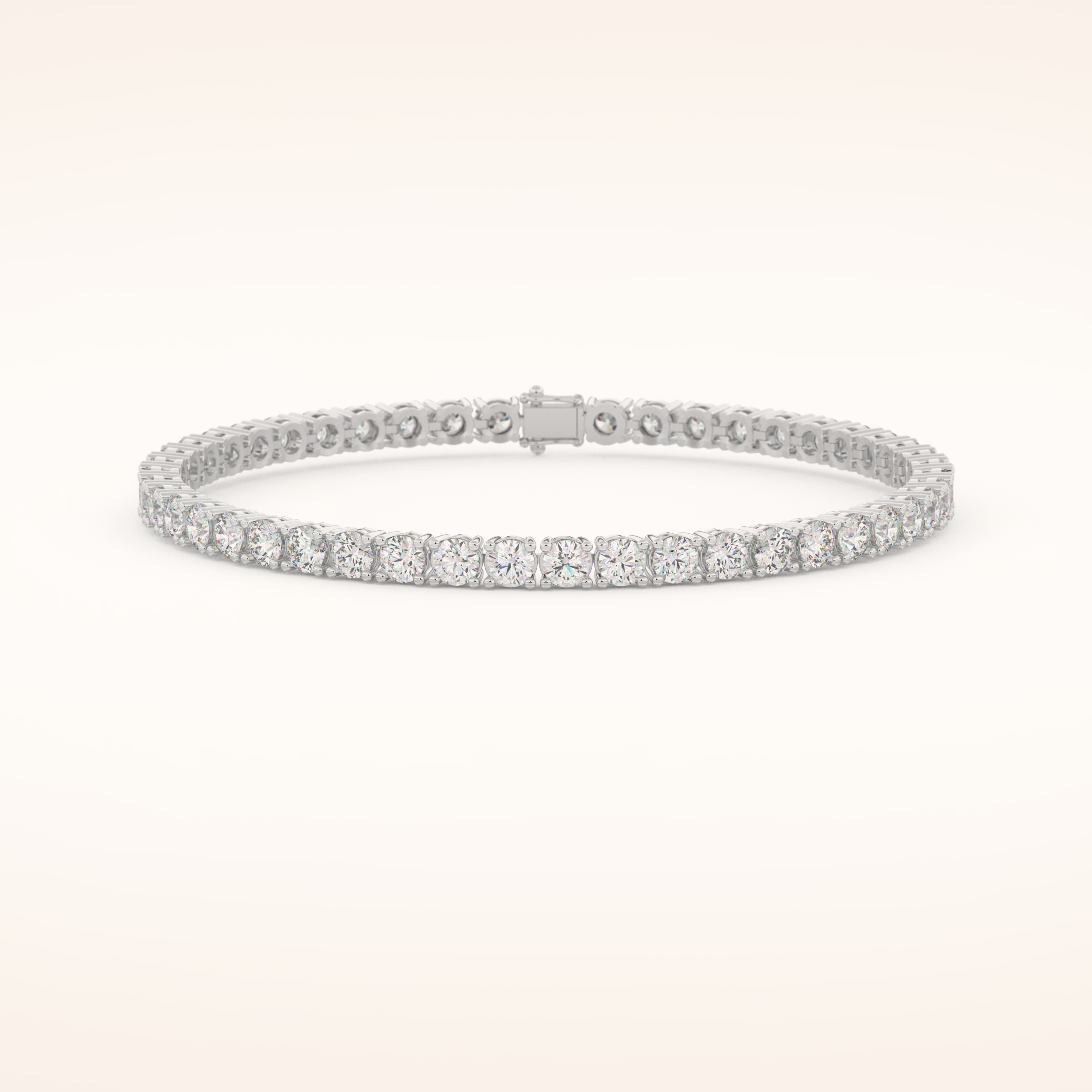 5.07 TCW Round Moissanite Tennis Bracelet