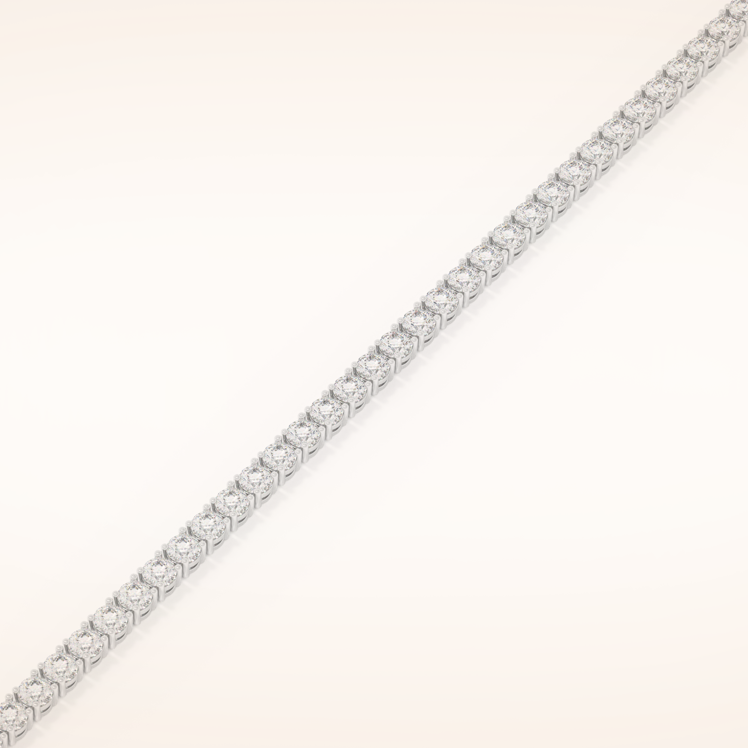 5.07 TCW Round Moissanite Tennis Bracelet