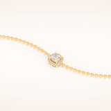 0.99 TCW Cushion and Round Moissanite Clover Bracelet