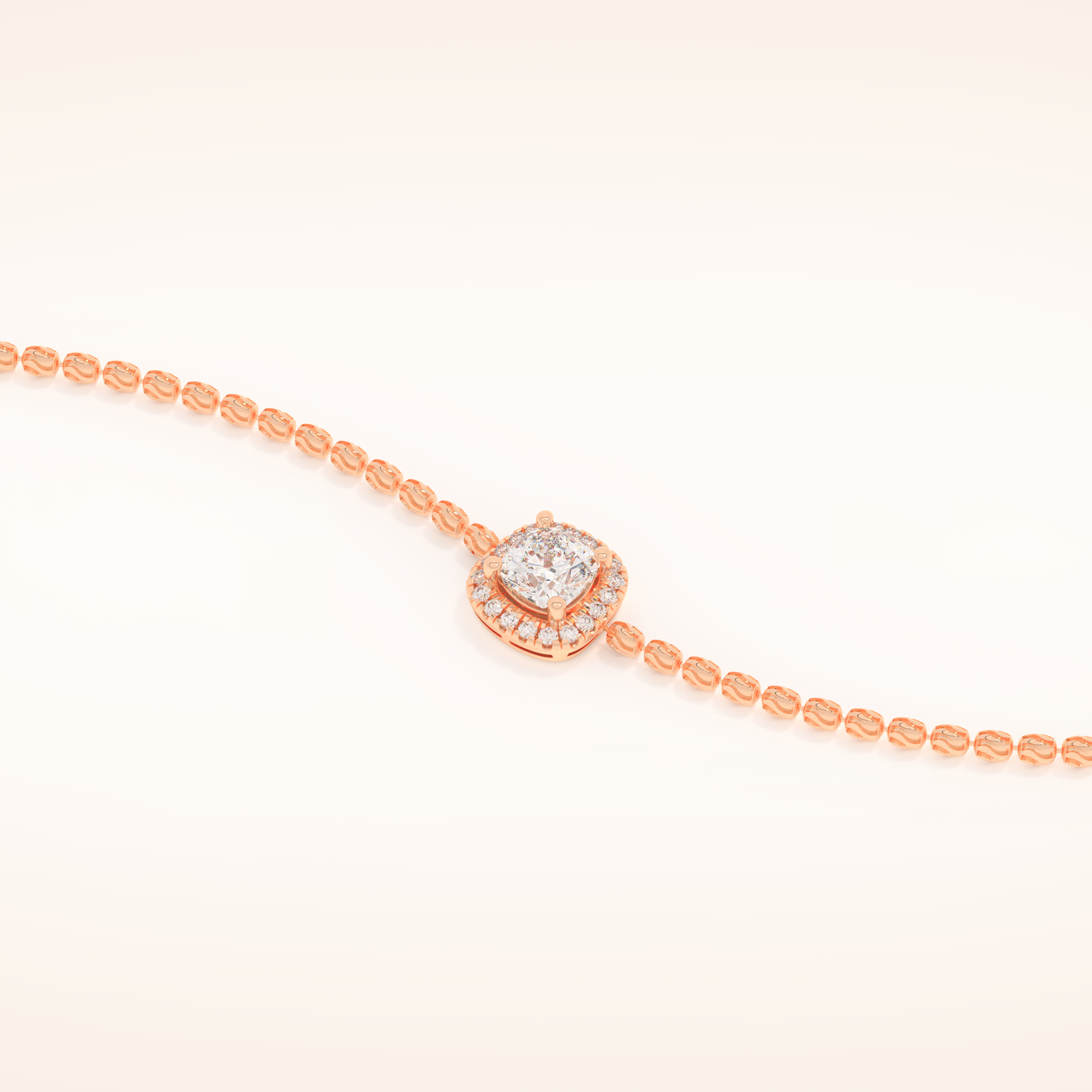 0.99 TCW Cushion and Round Moissanite Clover Bracelet