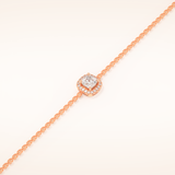 0.99 TCW Cushion and Round Moissanite Clover Bracelet
