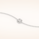 0.99 TCW Cushion and Round Moissanite Clover Bracelet