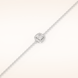 0.99 TCW Cushion and Round Moissanite Clover Bracelet