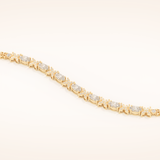 1.74 TCW Oval & Round Moissanite Tennis Bracelet