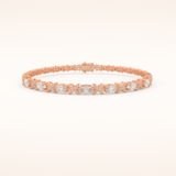 1.74 TCW Oval & Round Moissanite Tennis Bracelet