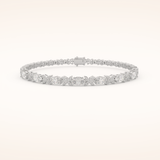 1.74 TCW Oval & Round Moissanite Tennis Bracelet