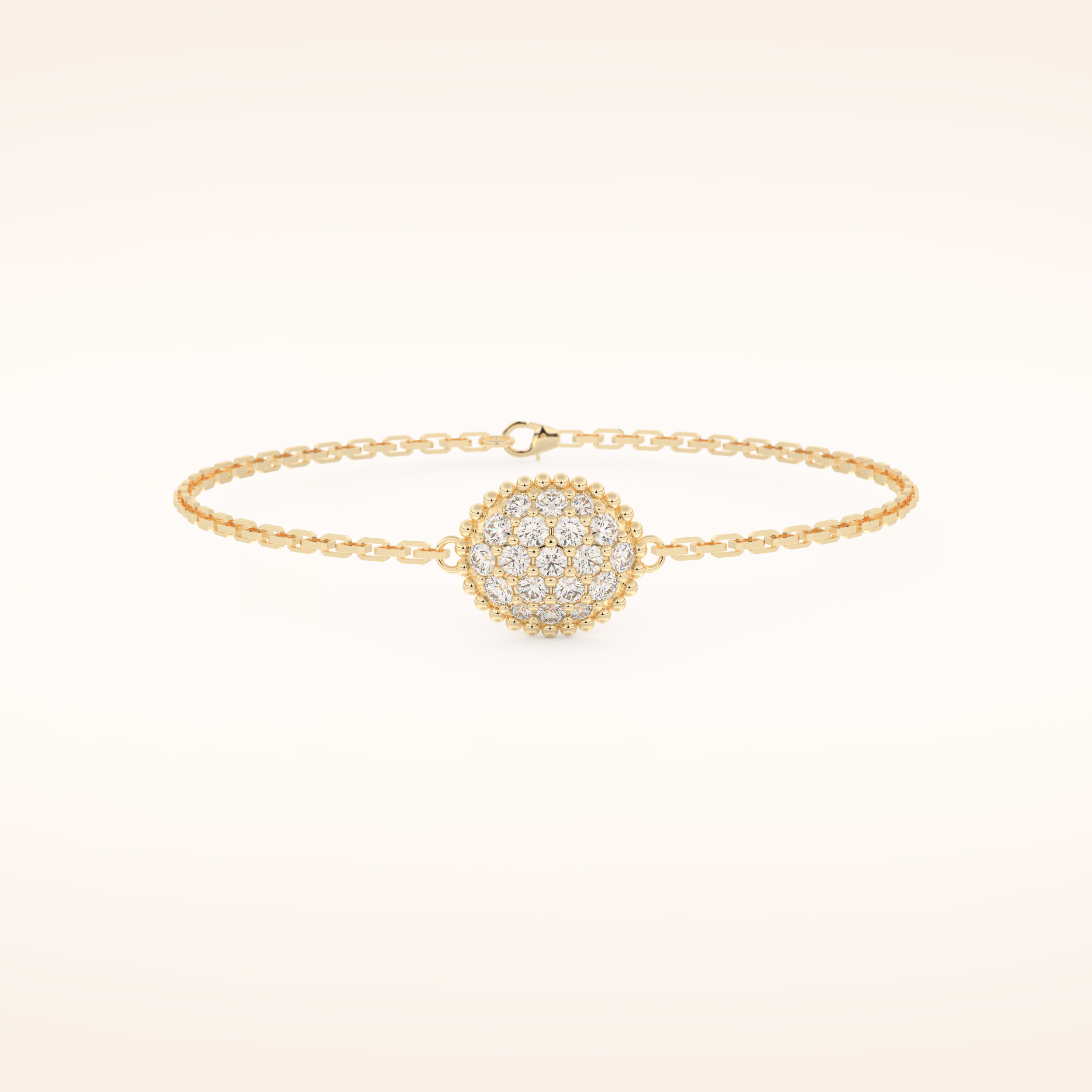 0.53 TCW Round Moissanite Clover Bracelet