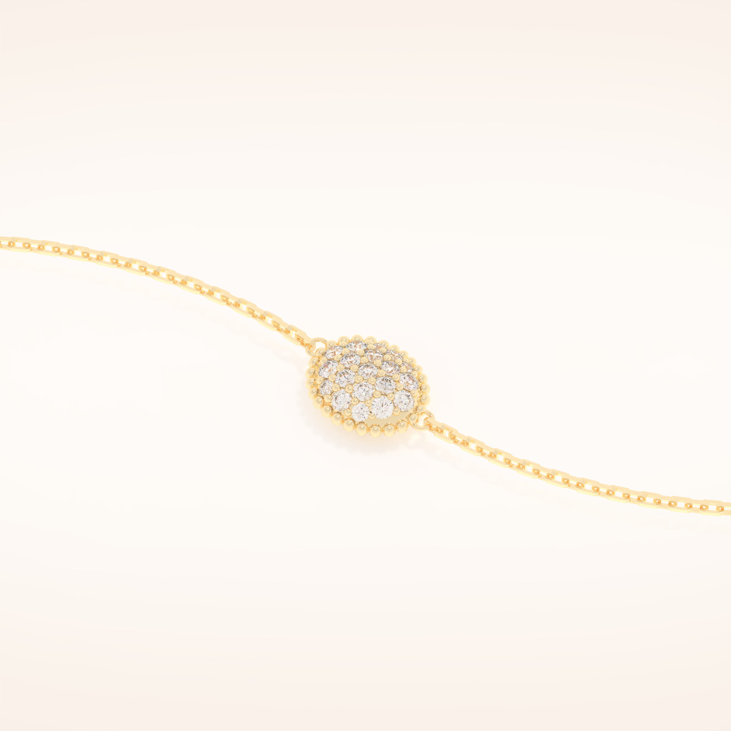 0.53 TCW Round Moissanite Clover Bracelet
