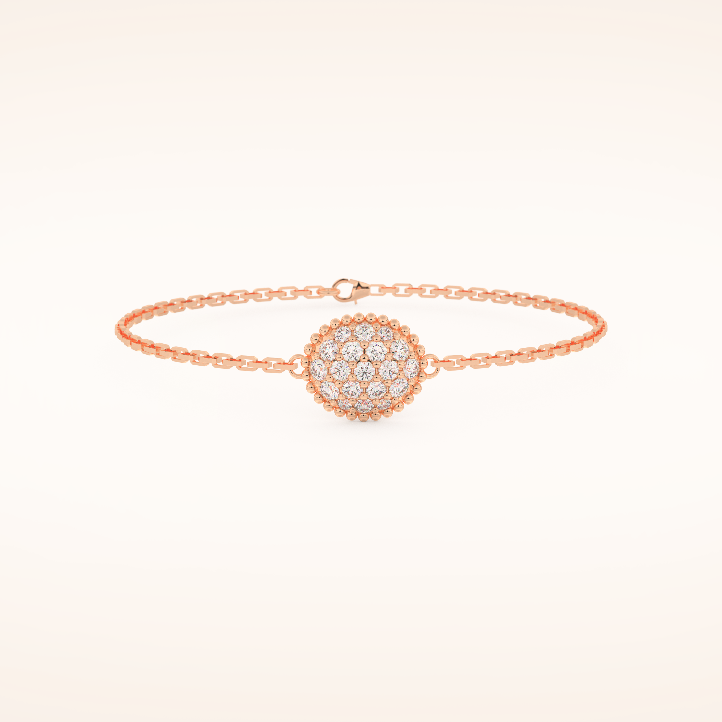 0.53 TCW Round Moissanite Clover Bracelet