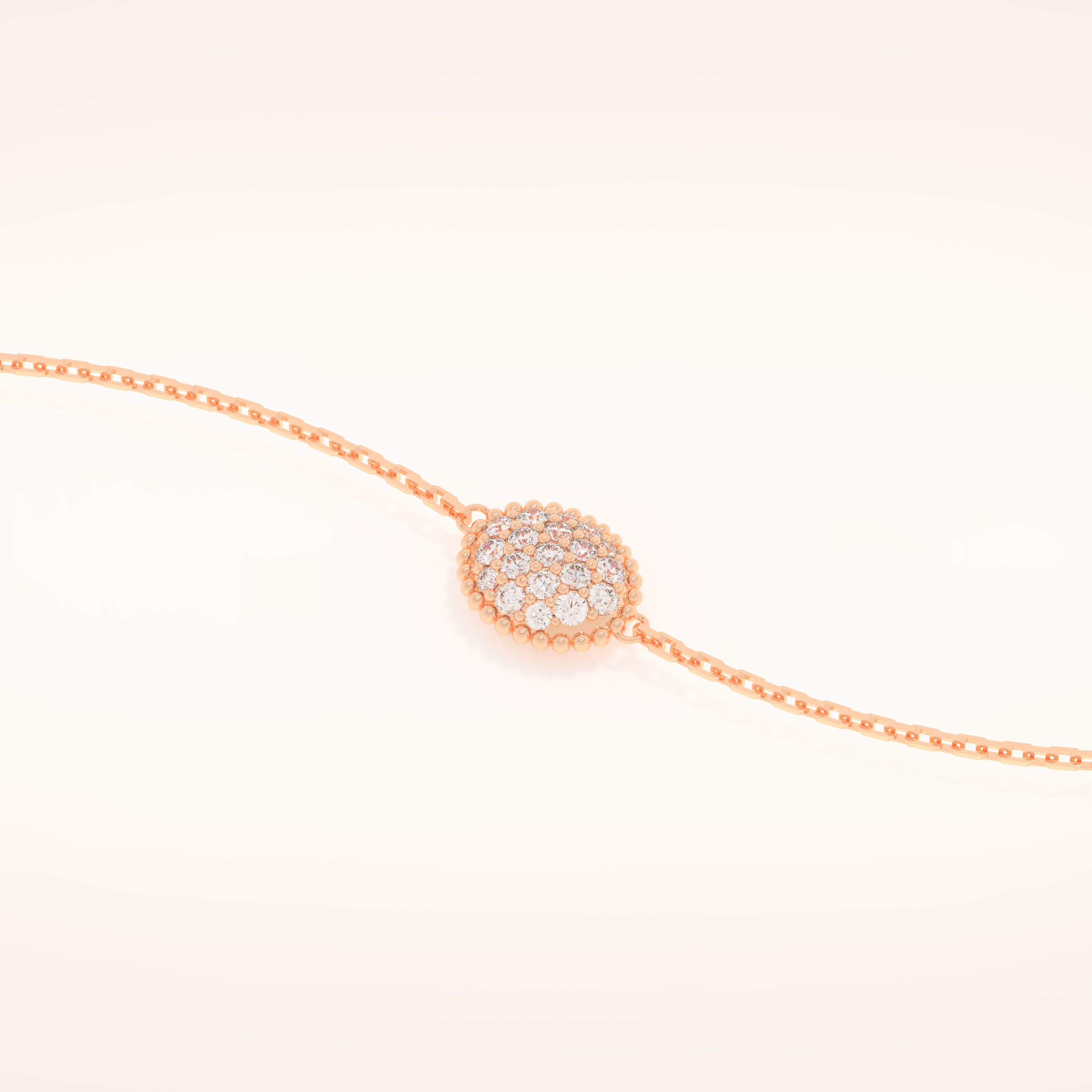 0.53 TCW Round Moissanite Clover Bracelet